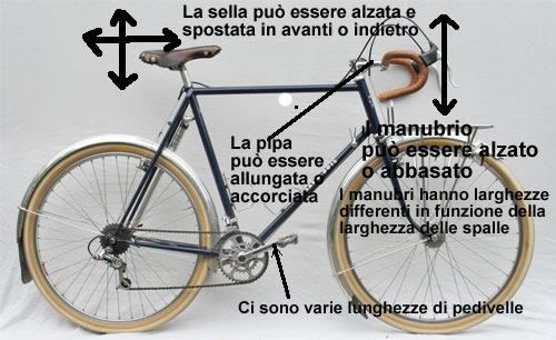 how to act on the bike to regulate posture - dove agire per regolare la postura