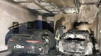 Auto ibrida prende fuoco durante ricarica in box: condominio sgomberato